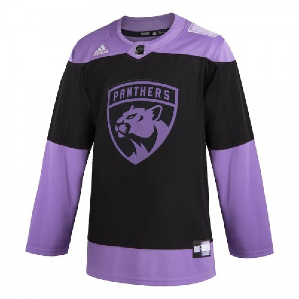 Men's Florida Panthers adidas Black Hockey Fights Cancer Custom Practice Jersey-Pro Kit Vault | Brand New 26/27 Sports Jerseys